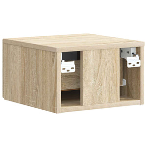 vidaXL Table de chevet murale 2 pcs chêne sonoma 33 x 34,5 x 20 cm
