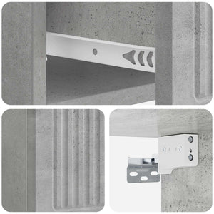 Wand Nachttisch Betongrau 33x34,5x20cm