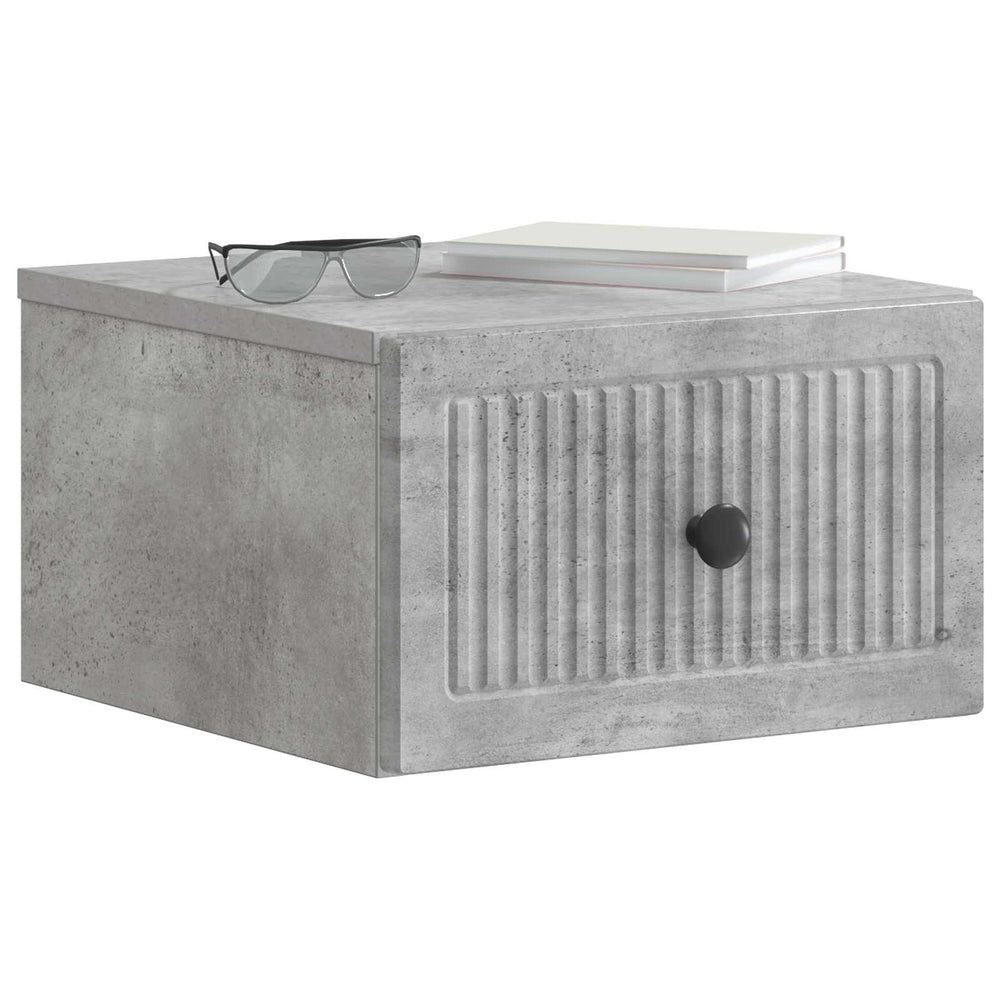 Wand Nachttisch Betongrau 33x34,5x20cm