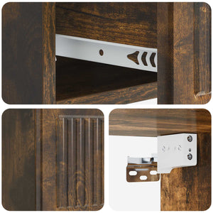 vidaXL Tables de chevet murales 2 pcs Chêne fumé Bois d'ingénierie