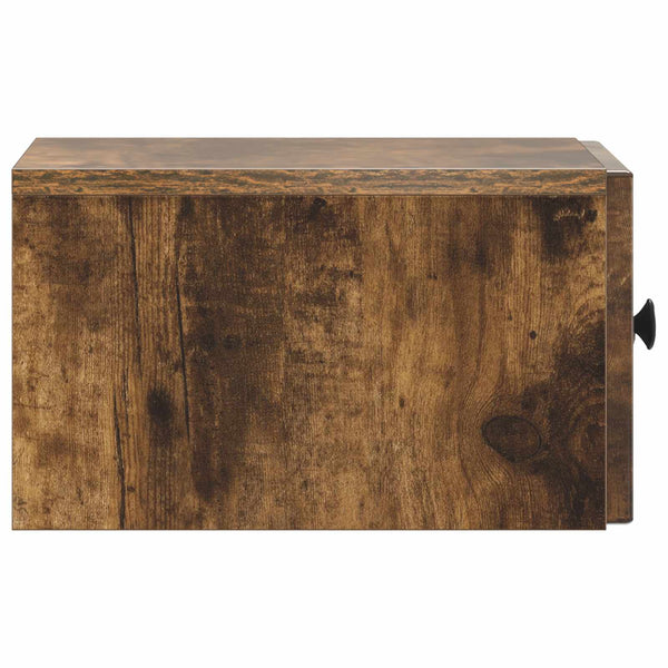 vidaXL Tables de chevet murales 2 pcs Chêne fumé Bois d'ingénierie