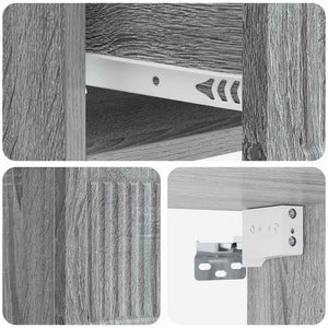 Wand-Nachttisch Grau Sonoma 2er-Set