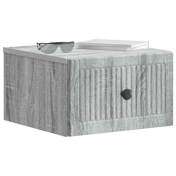 Wand-Nachttisch Grau Sonoma 2er-Set