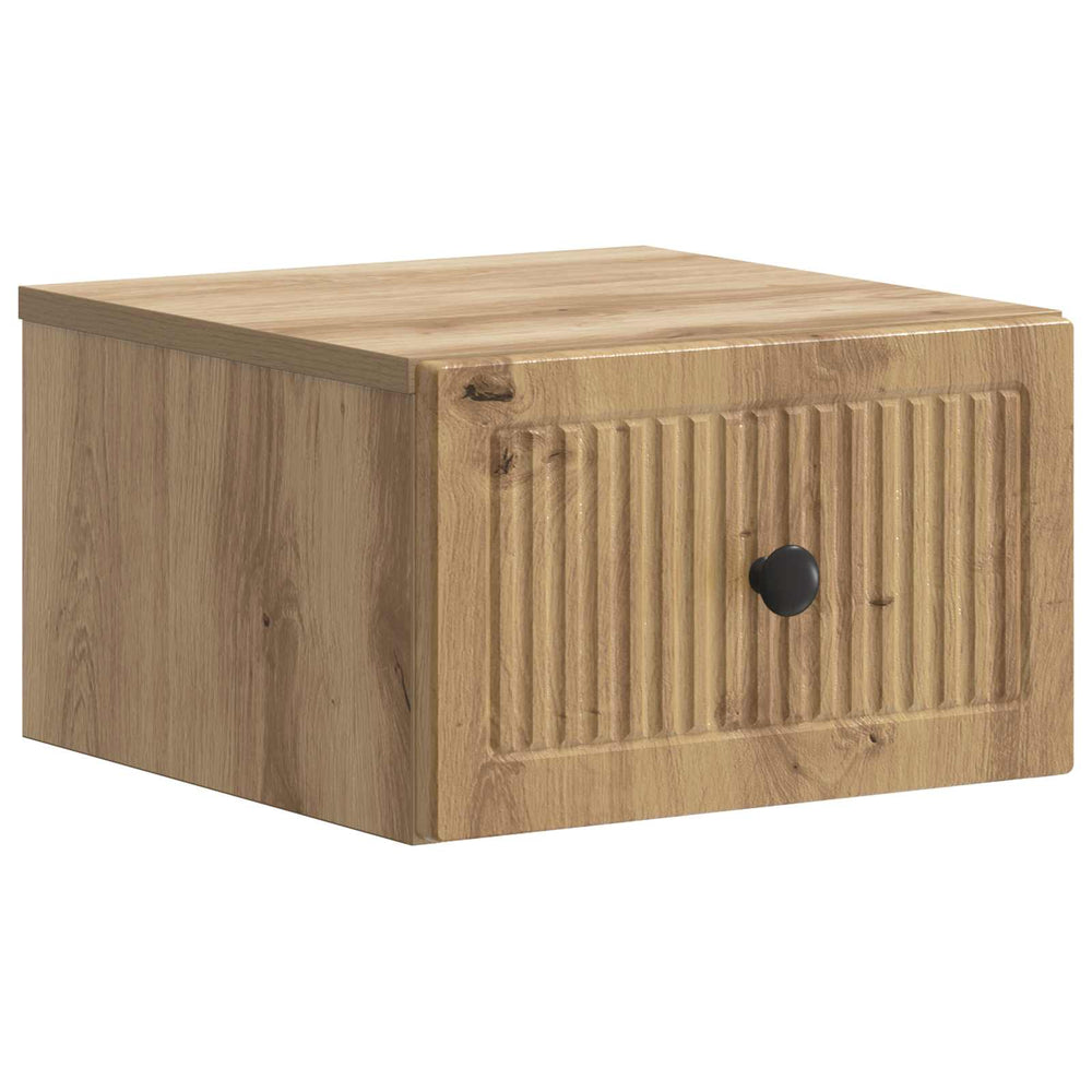 vidaXL Wall-Mounted Bedside Table Artisan Oak 33 x 34.5 x 20 cm