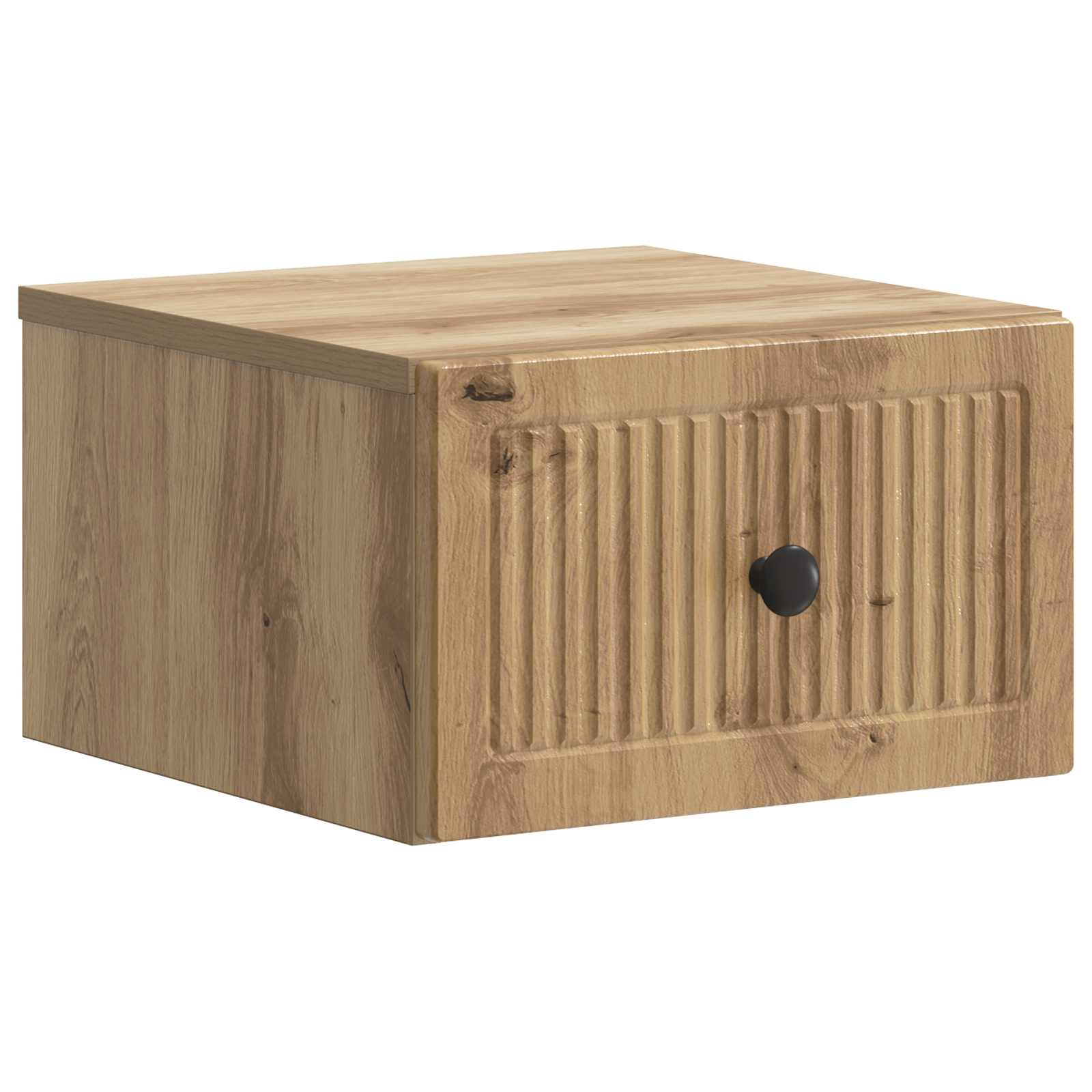 vidaXL Table de chevet murale chêne artisanal 33 x 34,5 x 20 cm