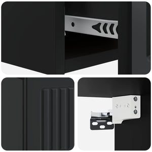 Wand-Beistelltisch Schwarz 59x34,5x17cm