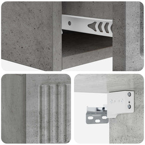 Wand-Nachttisch Betongrau 59x34,5x17 cm