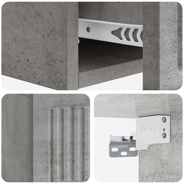 Wand-Nachttisch Betongrau 59x34,5x17 cm