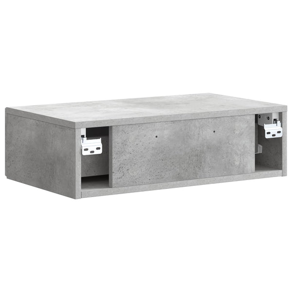 Wand-Nachttisch Betongrau 59x34,5x17 cm