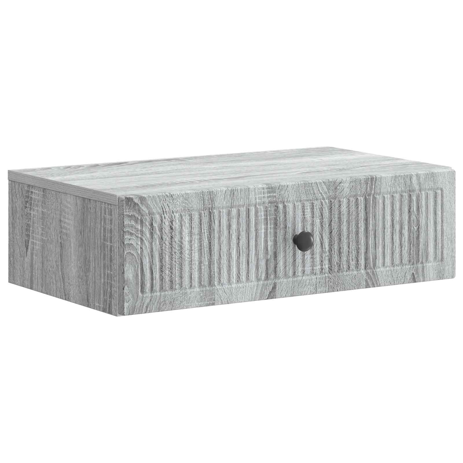 Wand-Beistelltisch Grau Sonoma 59x34,5x17 cm