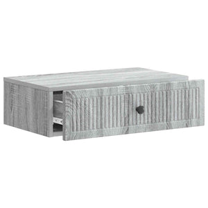 Wand-Beistelltisch Grau Sonoma 59x34,5x17 cm