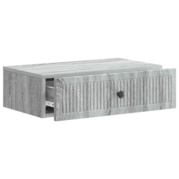 Wand-Beistelltisch Grau Sonoma 59x34,5x17 cm