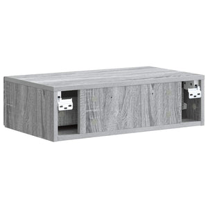 Wand-Beistelltisch Grau Sonoma 59x34,5x17 cm