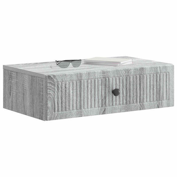 Wand-Beistelltisch Grau Sonoma 59x34,5x17 cm