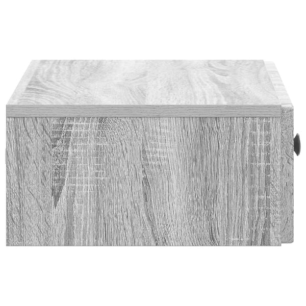 Wand-Beistelltisch Grau Sonoma 59x34,5x17 cm