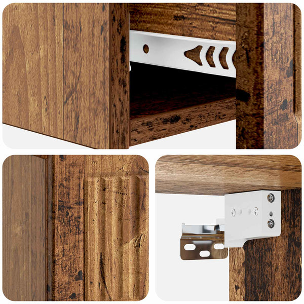Wand-Beistelltisch Altholz 59x34,5x17cm
