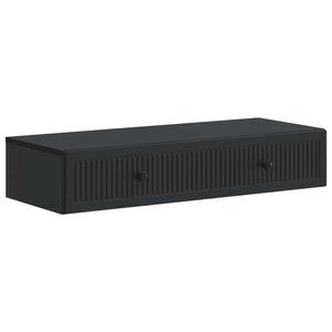 Wandmontierter Nachttisch Schwarz 87,5 cm