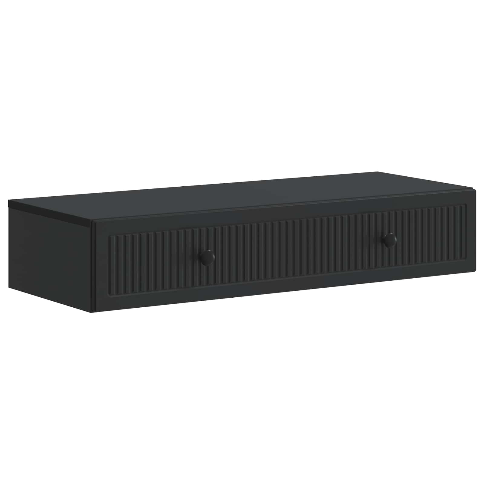 Wandmontierter Nachttisch Schwarz 87,5 cm