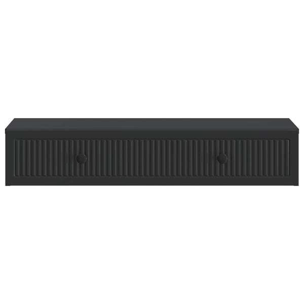 Wandmontierter Nachttisch Schwarz 87,5 cm