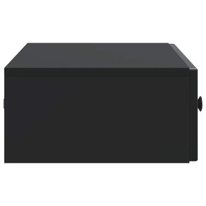 Wandmontierter Nachttisch Schwarz 87,5 cm