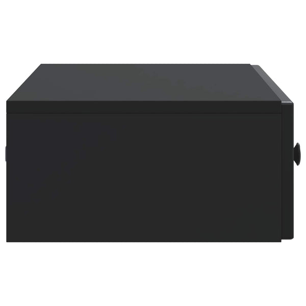Wandmontierter Nachttisch Schwarz 87,5 cm