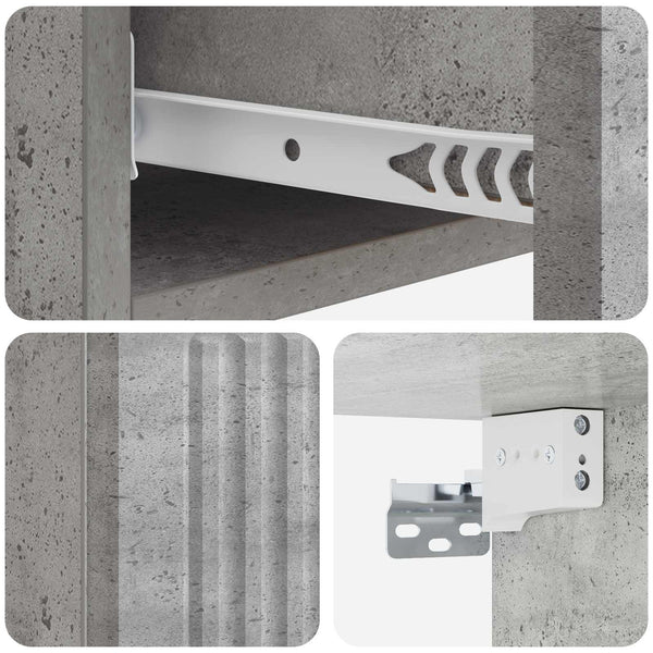 Wand-Beistelltisch Betongrau 87,5cm
