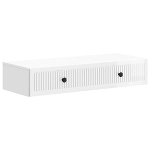 Wand-Beistelltisch Weiß Hochglanz 87,5cm