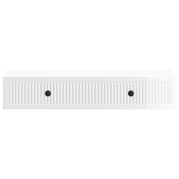 Wand-Beistelltisch Weiß Hochglanz 87,5cm