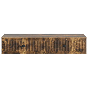 vidaXL Table d'appoint murale Chêne fumé Bois d'ingénierie