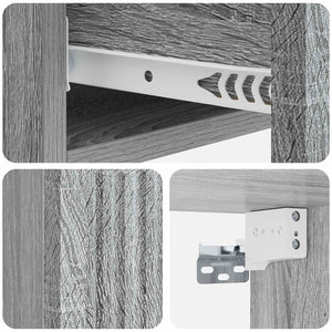 vidaXL Table d'appoint murale Gris Sonoma 87,5 x 34,5 x 17 cm