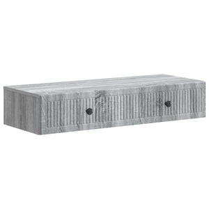 vidaXL Table d'appoint murale Gris Sonoma 87,5 x 34,5 x 17 cm