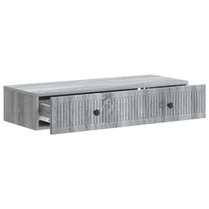 vidaXL Table d'appoint murale Gris Sonoma 87,5 x 34,5 x 17 cm
