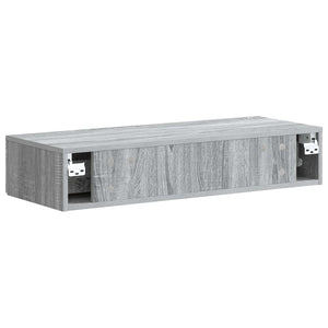 vidaXL Table d'appoint murale Gris Sonoma 87,5 x 34,5 x 17 cm