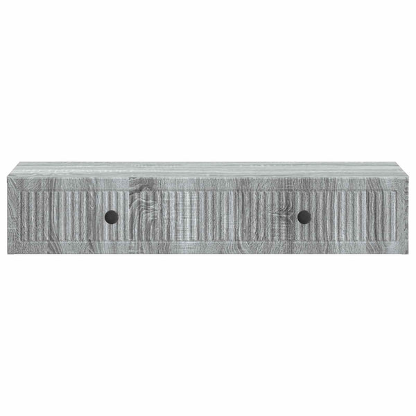 vidaXL Table d'appoint murale Gris Sonoma 87,5 x 34,5 x 17 cm