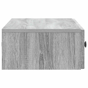 vidaXL Table d'appoint murale Gris Sonoma 87,5 x 34,5 x 17 cm