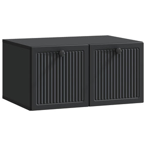 Wandmontierter TV-Schrank Schwarz