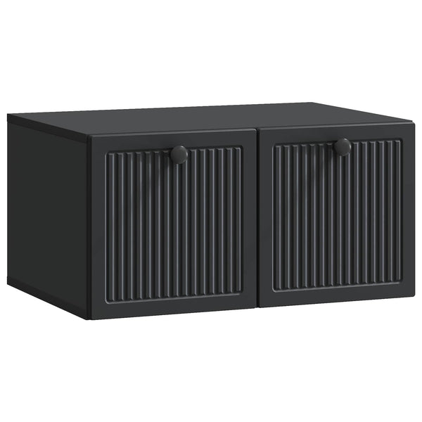 Wandmontierter TV-Schrank Schwarz