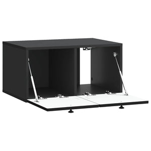 Wandmontierter TV-Schrank Schwarz