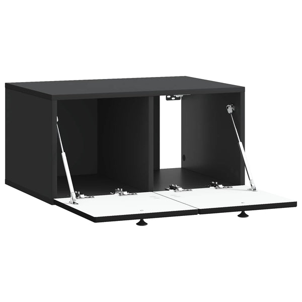 Wandmontierter TV-Schrank Schwarz