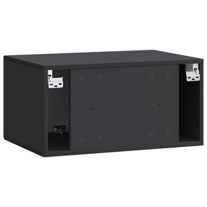 Wandmontierter TV-Schrank Schwarz