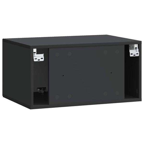 Wandmontierter TV-Schrank Schwarz