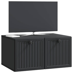 Wandmontierter TV-Schrank Schwarz