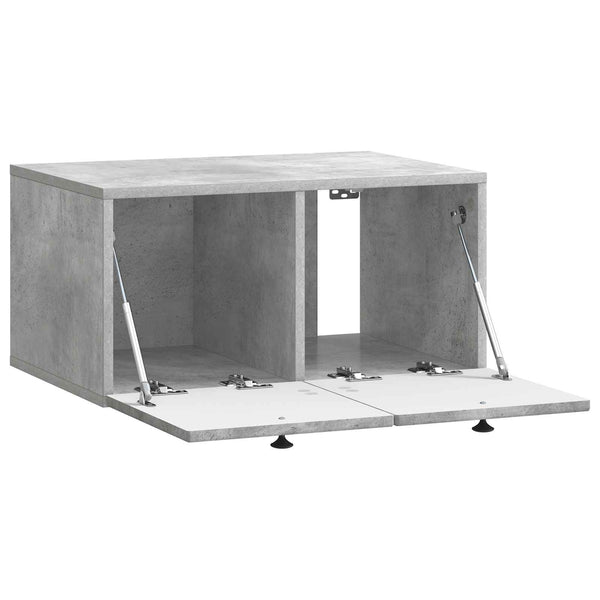 Wandmontierter TV-Schrank Betongrau