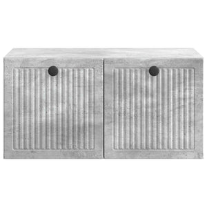 Wandmontierter TV-Schrank Betongrau