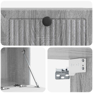 Wandmontierter TV-Schrank Graues Sonoma 59,5 x 41 x 30 cm