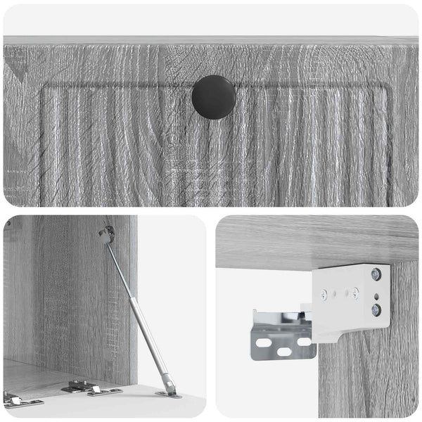 Wandmontierter TV-Schrank Graues Sonoma 59,5 x 41 x 30 cm