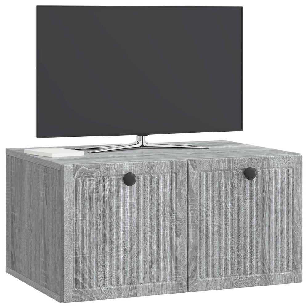 Wandmontierter TV-Schrank Graues Sonoma 59,5 x 41 x 30 cm