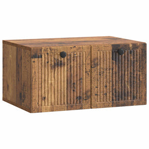 Wandmontierter TV-Schrank Altholz