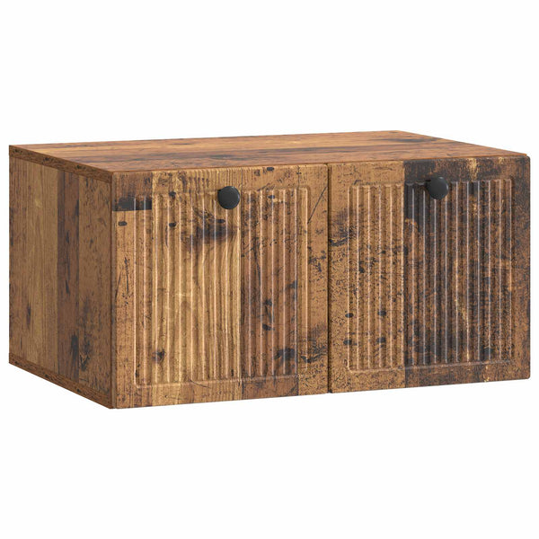 Wandmontierter TV-Schrank Altholz