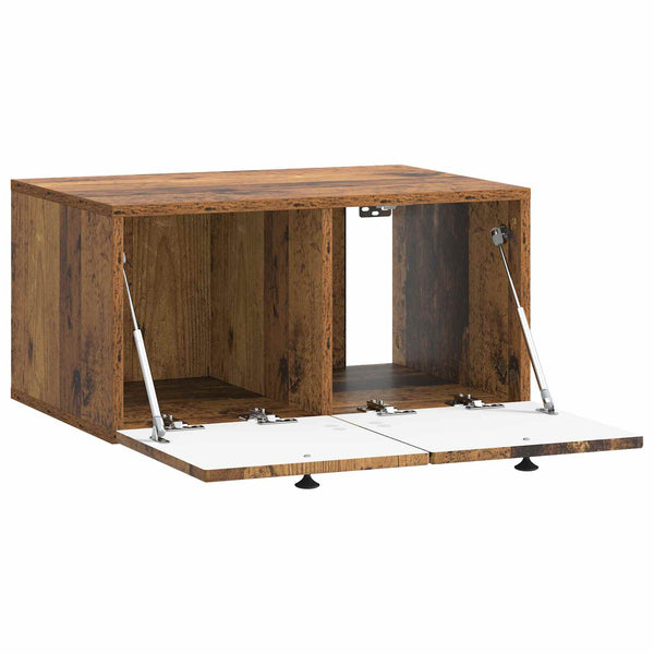 Wandmontierter TV-Schrank Altholz
